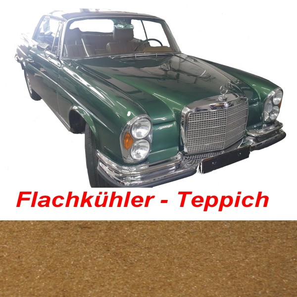 W111 Coupe Teppich passend für Mercedes Flachkühler Velours dattel Keder dattel