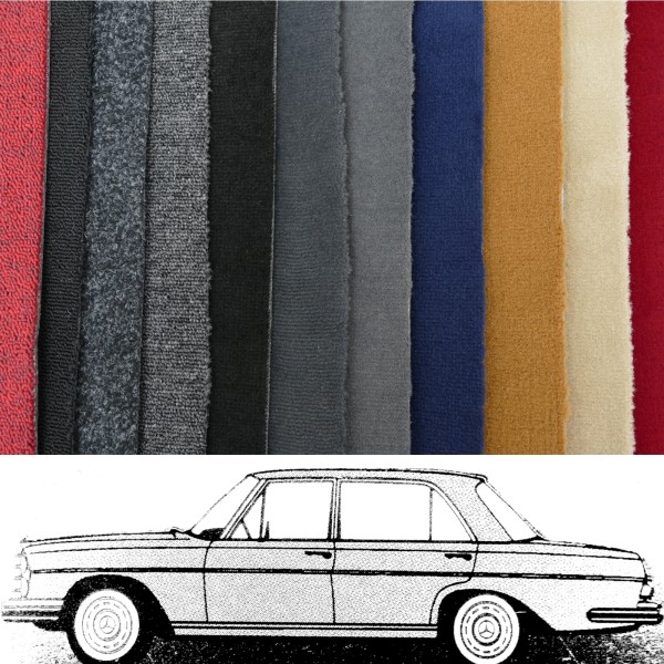 Kompletter Auto Teppich passend für Mercedes W108 ab Bj. 69 verschiedene Farben