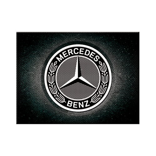Magnet 6 x 8 cm Mercedes-Benz Logo Black