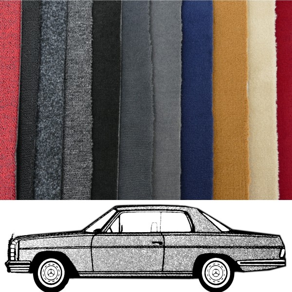 Kompletter Auto Teppich passend für Mercedes W114 Coupe /8 verschiedene Farben