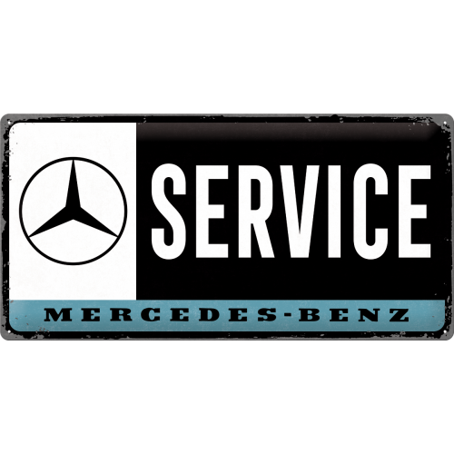 Blechschild 25x50cm Mercedes Benz Logo Service