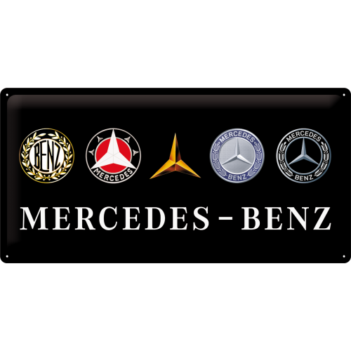 Blechschild 25x50 Mercedes Benz Logo Evolution