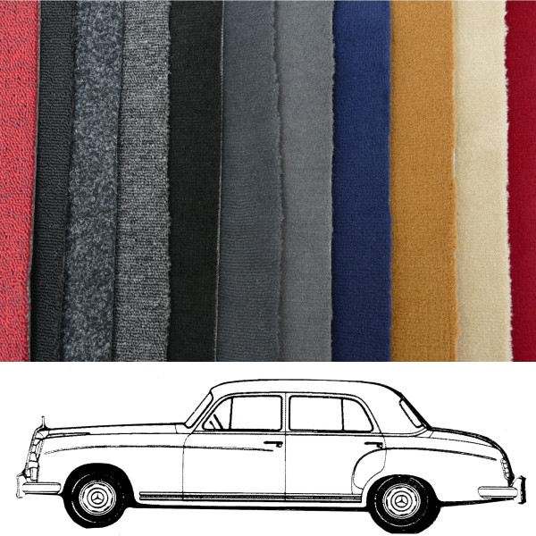 Kompletter Auto Teppich passend für Mercedes Benz Ponton 180 W120 verschiedene Farben
